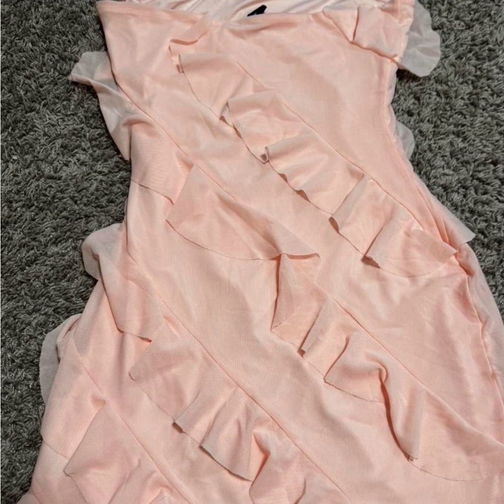 Windsor Pink Ruffle Mini Dress